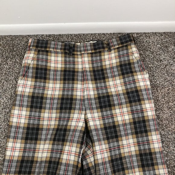 Vintage Brooks Brothers Dress Pants Flannel Wool Tartan Plaid 30x30